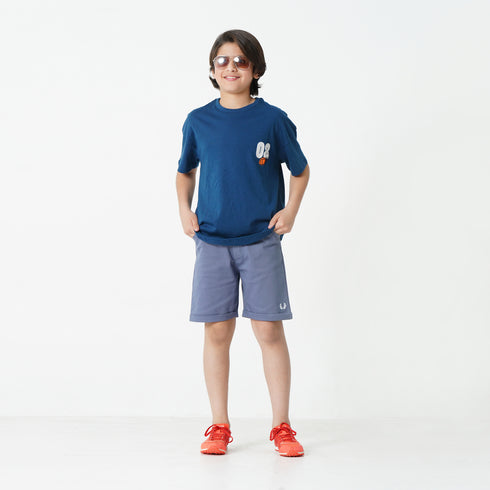 Grey logo shorts